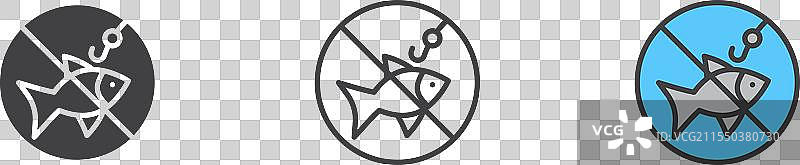 禁止钓鱼图标集图片素材