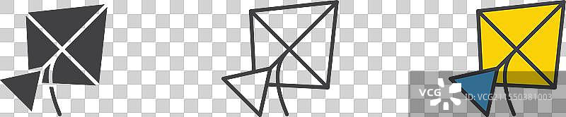 马卡尔·桑克兰提图标集 风筝符号 印度风筝图片素材