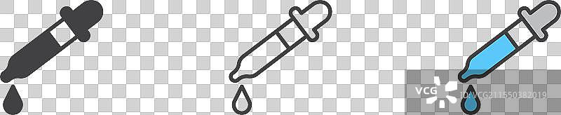 化学实验室的滴管图标集图片素材