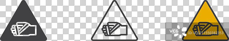 化学烧伤危险标志图标集 小心图片素材