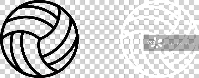 沙滩排球图标集图片素材