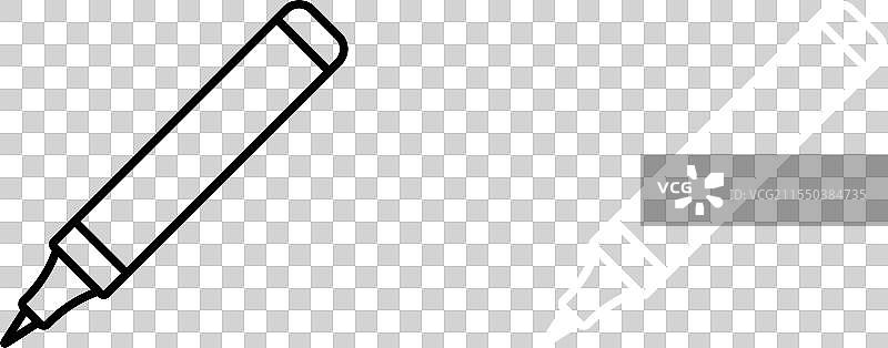 办公荧光笔符号图标集图片素材