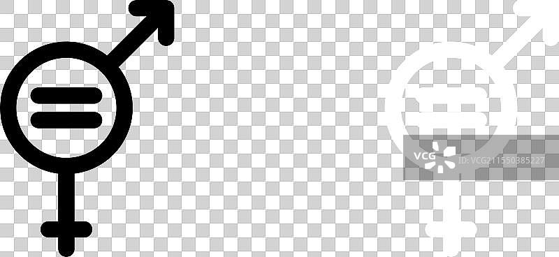 性别平等图标集，体现性别之间的平衡图片素材