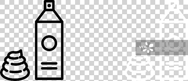 男性发型护理产品的发 mousse 图标集图片素材