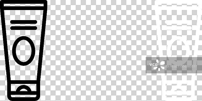 洗面奶图标集 化妆品管符号 获取面霜图片素材