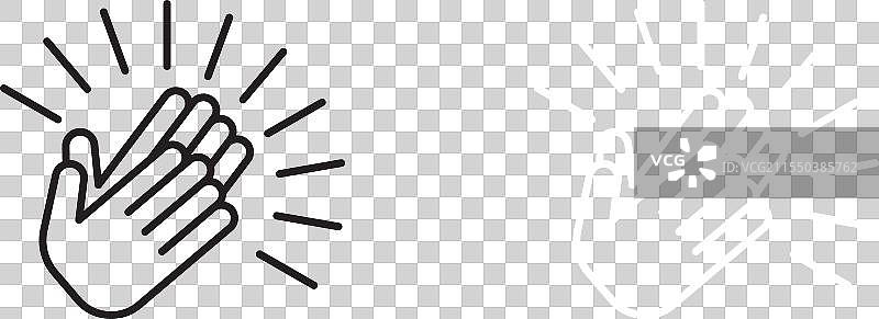 掌声图标集，祝贺与欢呼图片素材