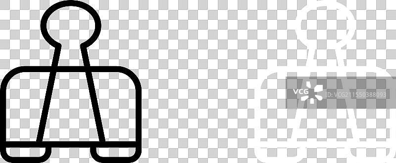 文具或办公室的文件夹夹图标集图片素材