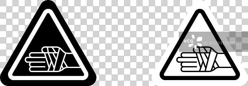 化学烧伤危险标志图标集 小心图片素材