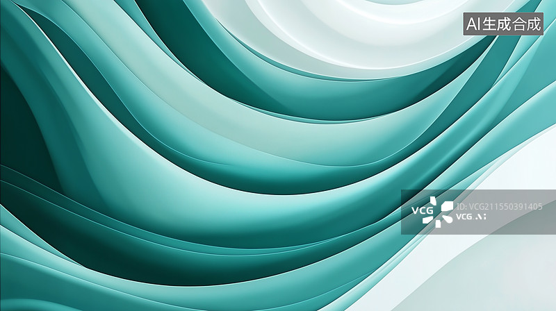【AI数字艺术】绿色线条抽象艺术设计图片素材