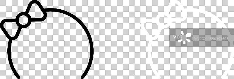 发带图标集，头带丝带符号，女性图片素材