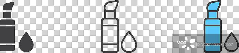 遮瑕膏图标集 美容化妆液喷雾图片素材