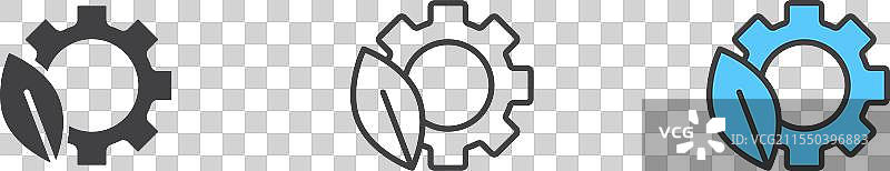 生态图标集 环境 生物 叶子符号图片素材