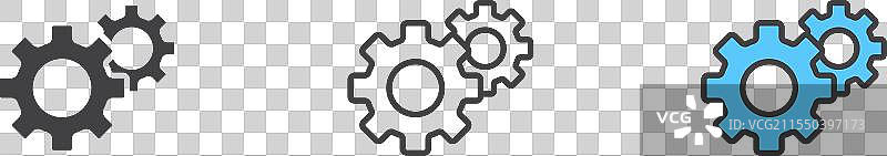 齿轮图标集引擎齿轮符号工业图片素材