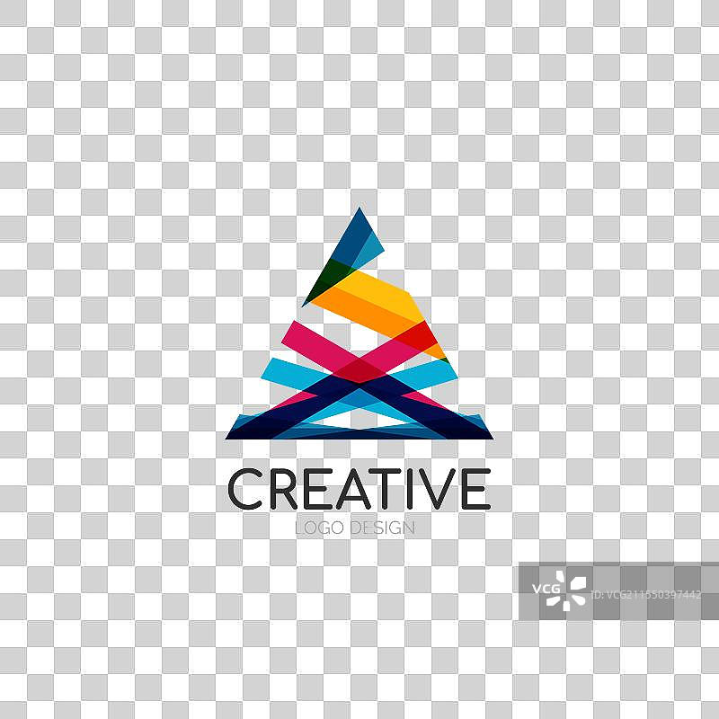 三角形抽象标志商业徽章图标图片素材