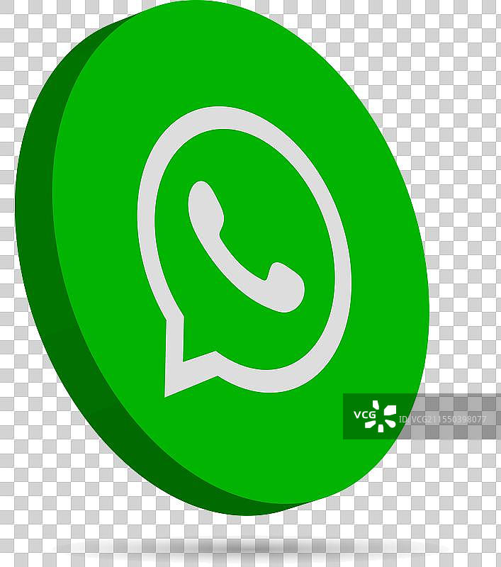 3D渲染的WhatsApp标志图标图片素材