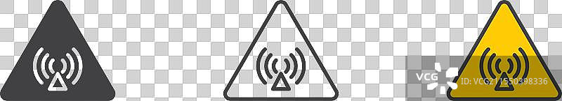 非电离辐射危险标志 X射线图片素材