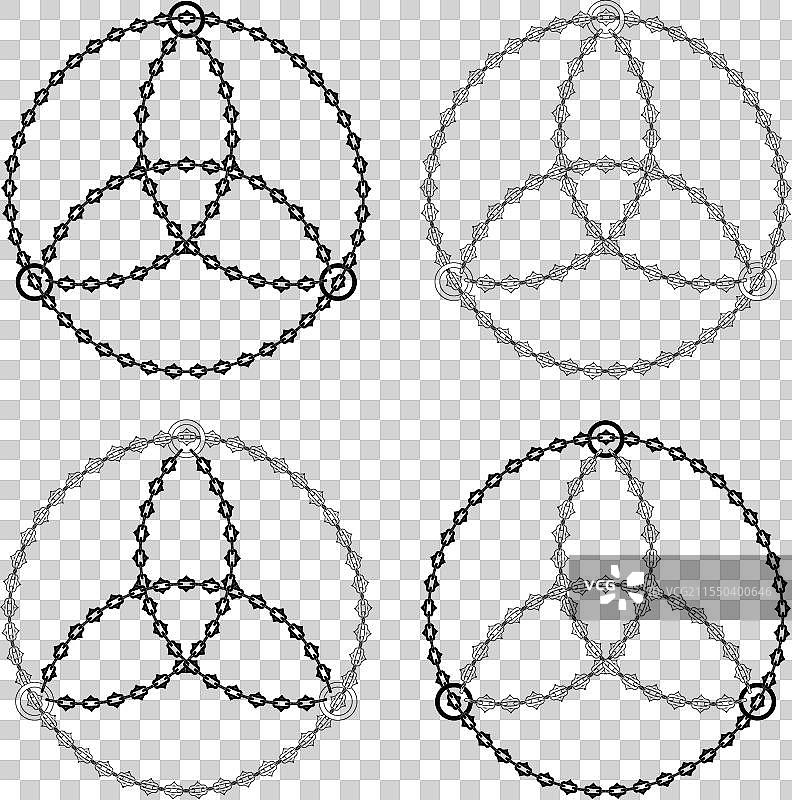 用链条形成的三角形符号图片素材