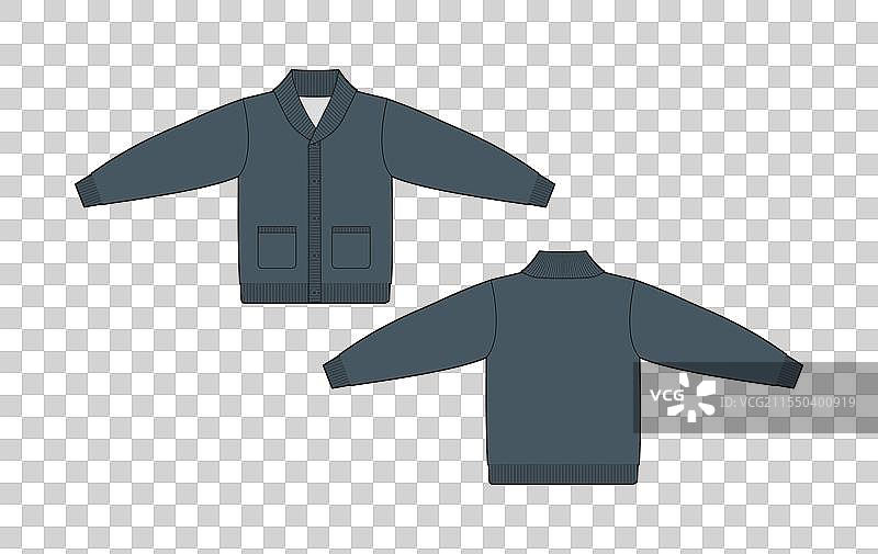 披肩领开衫毛衣设计图片素材