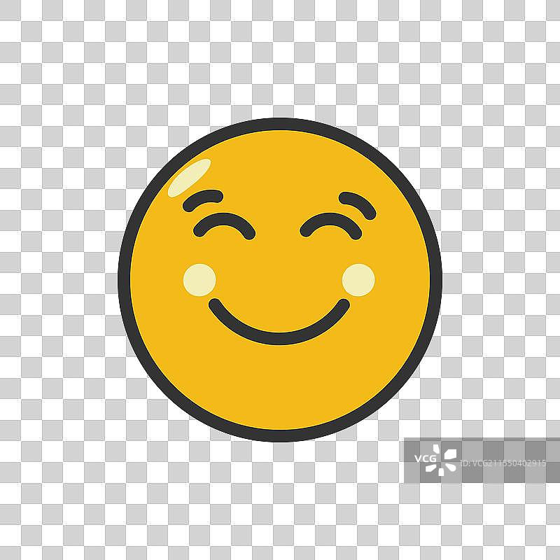 微笑表情符号图标，孤立展示图片素材