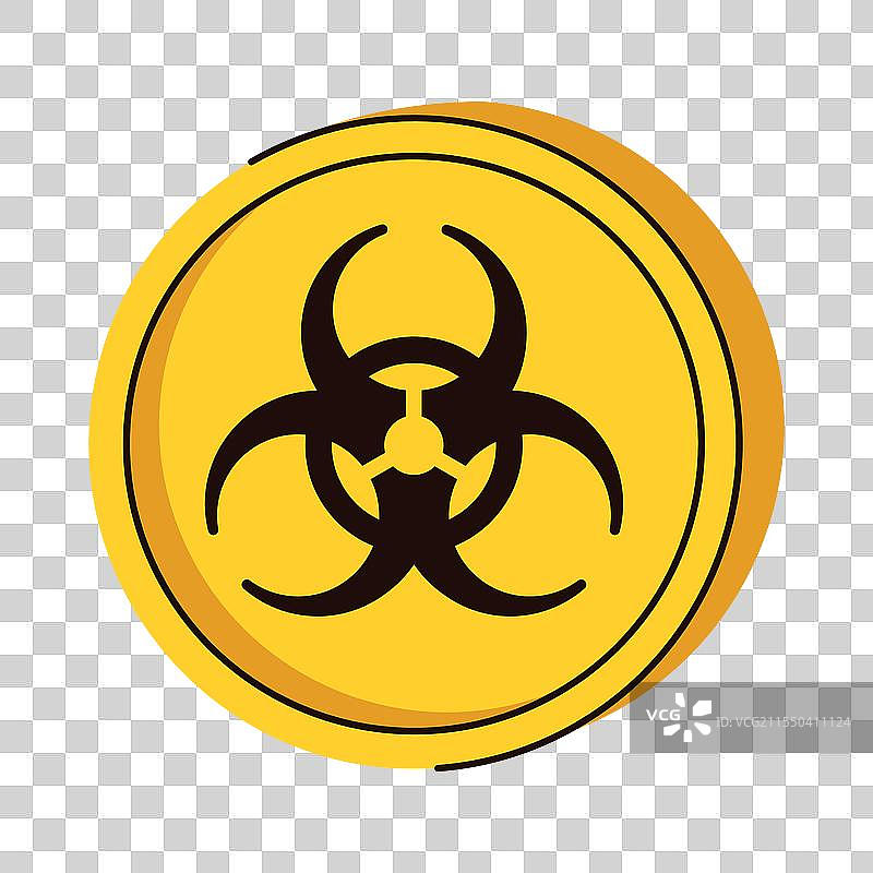 手绘平面生物危害符号图片素材