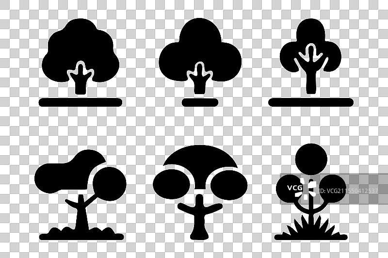 树的简单轮廓图片素材