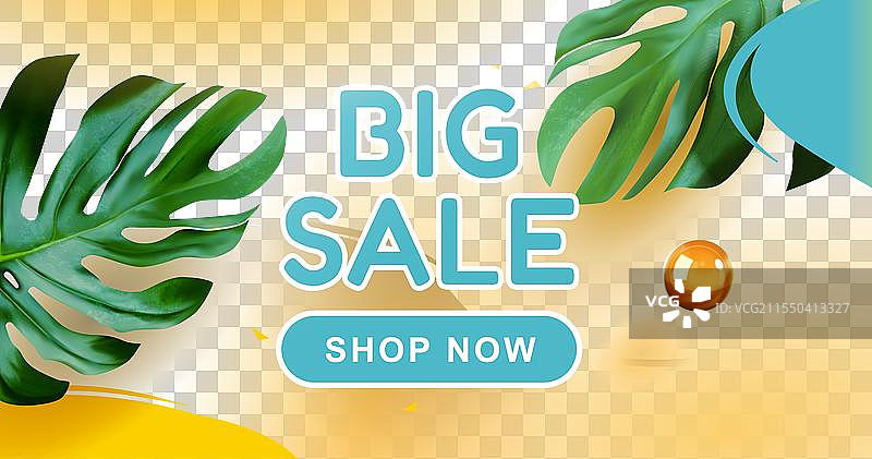 热带主题大促销在线广告图片素材