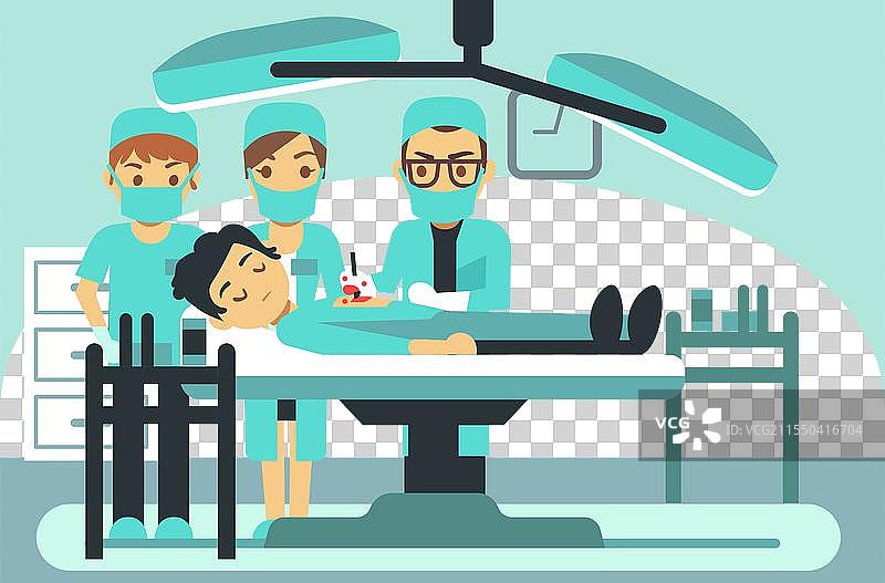 医院病房内的外科手术图片素材