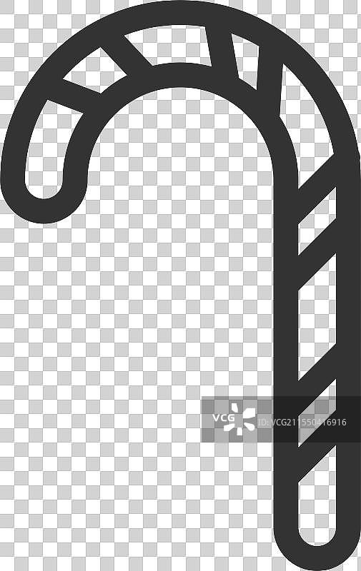 圣诞节糖果手杖线条图标图片素材