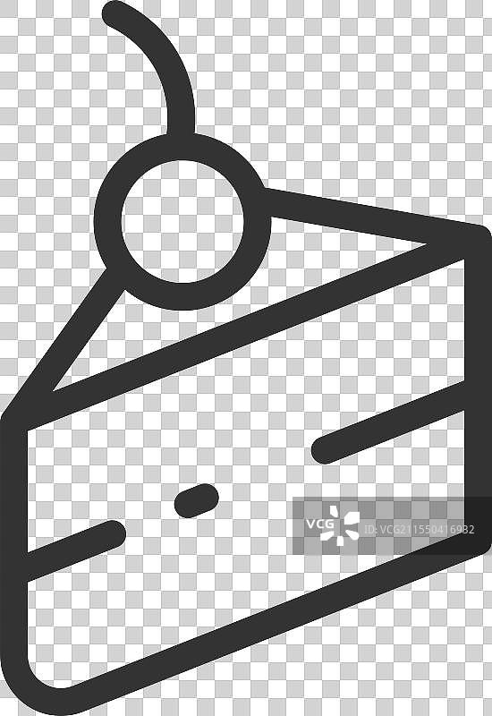 樱桃派切片线条图标图片素材