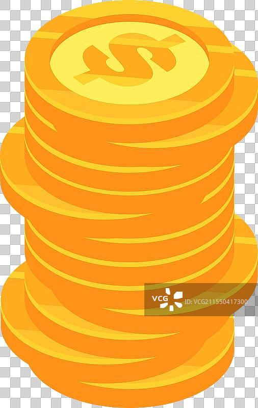 一堆闪亮的金币，上面有美元符号图片素材