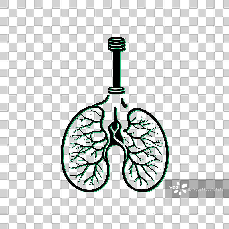 瓶颈设计概念的肺部图片素材