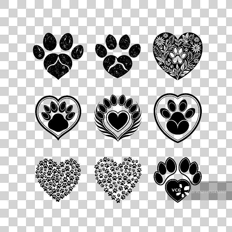 爪子心形图像图片素材