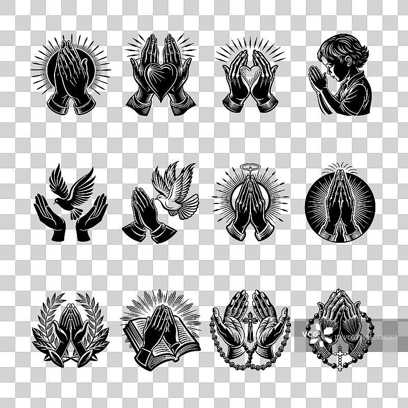 祈祷的双手图像图片素材