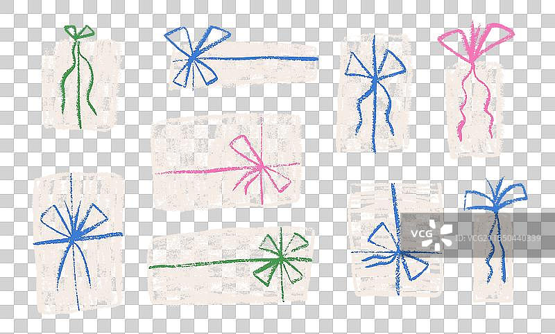 蜡笔礼盒套装与粉笔礼物包装图片素材