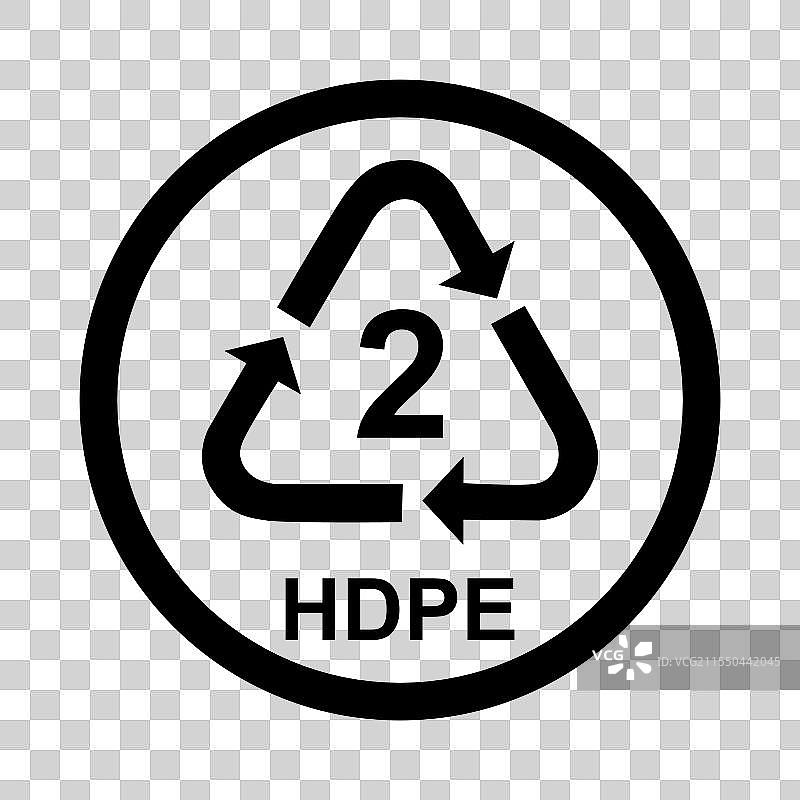 孤立的塑料符号生态回收标志图片素材