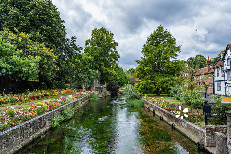英国东南部小镇坎特伯雷景观图片素材