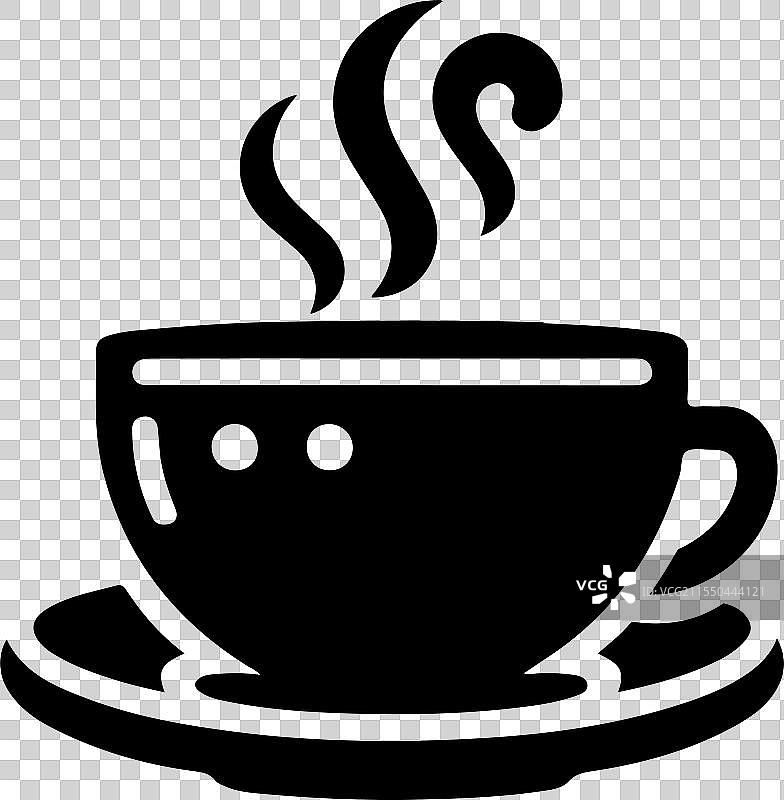 简单等距咖啡杯的轮廓图片素材