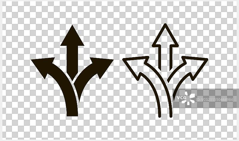 交通方式图标，孤立的道路箭头素描打印图片素材