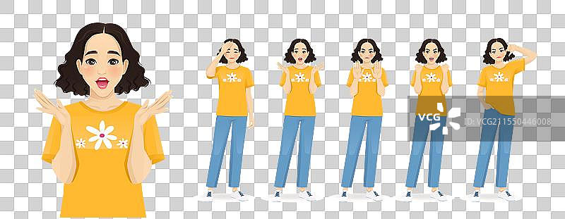 年轻女性面临负面情绪图片素材