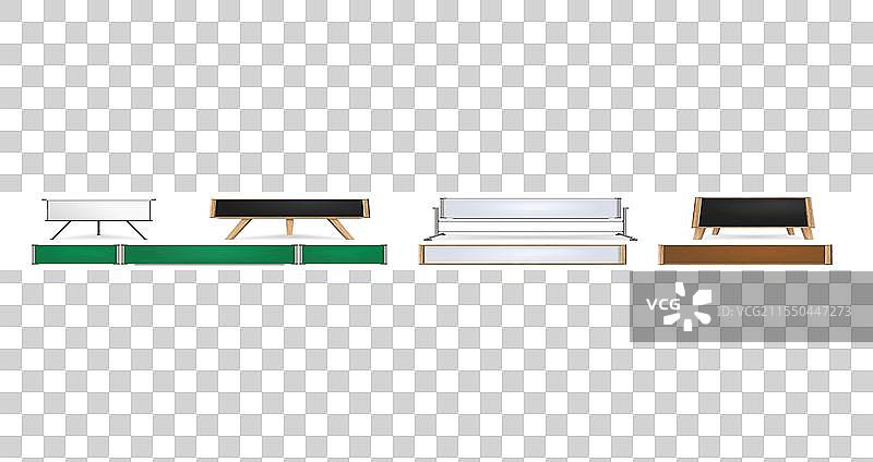 逼真的木板套装图片素材