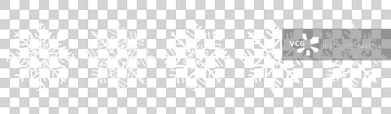 白色雪花图案与蓝色背景图片素材