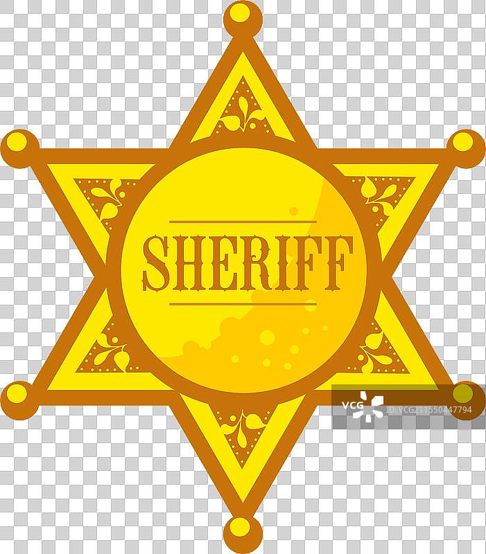 旧警长星形徽章图片素材