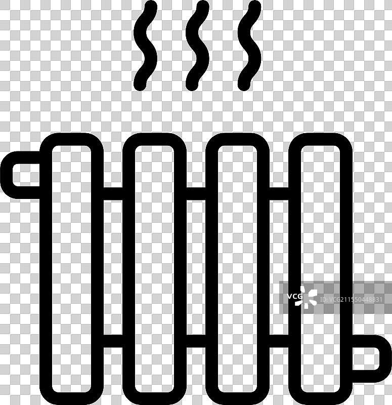 散热器图标 家庭供暖图标 暖通空调系统图片素材