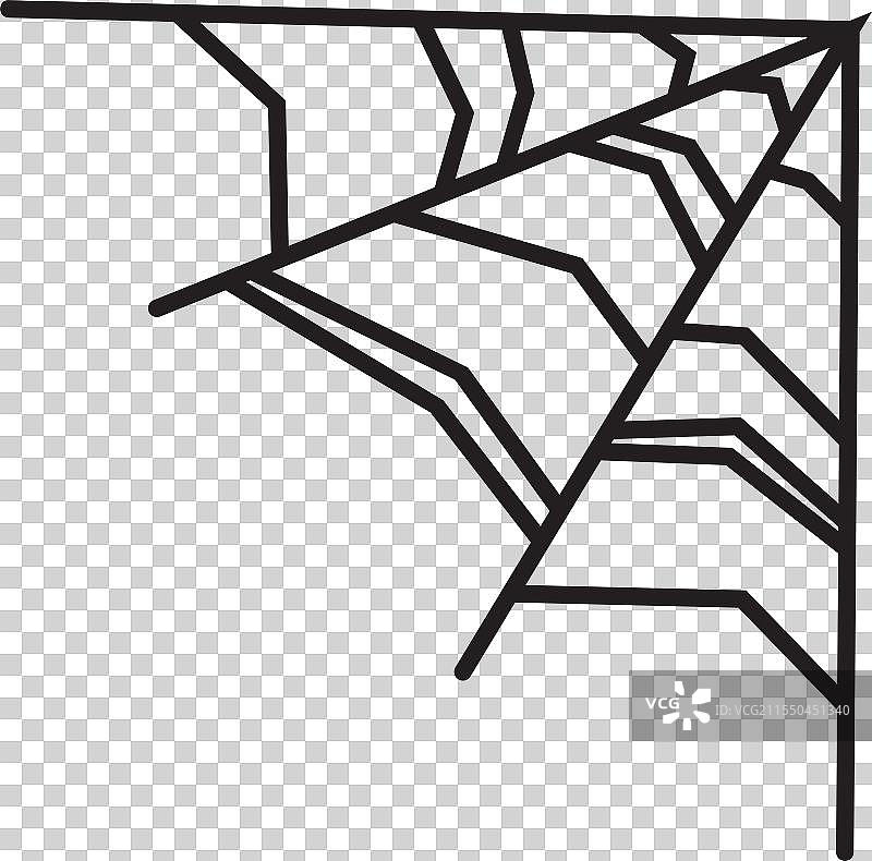 复杂的蜘蛛网延伸在一个角落里图片素材