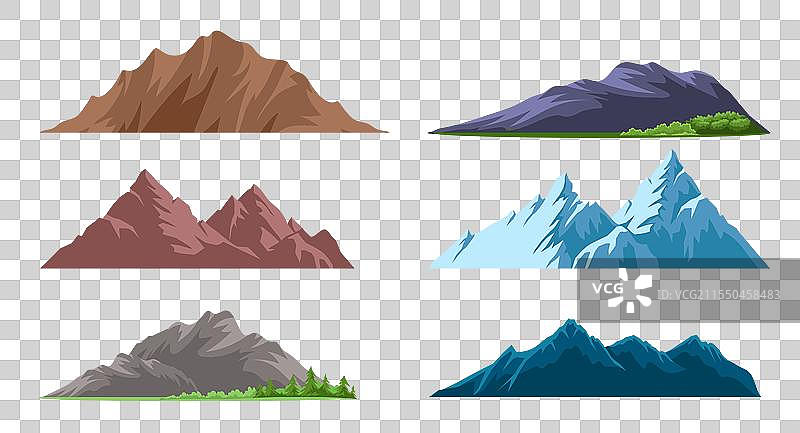 一组美丽的自然风光山脉图片素材