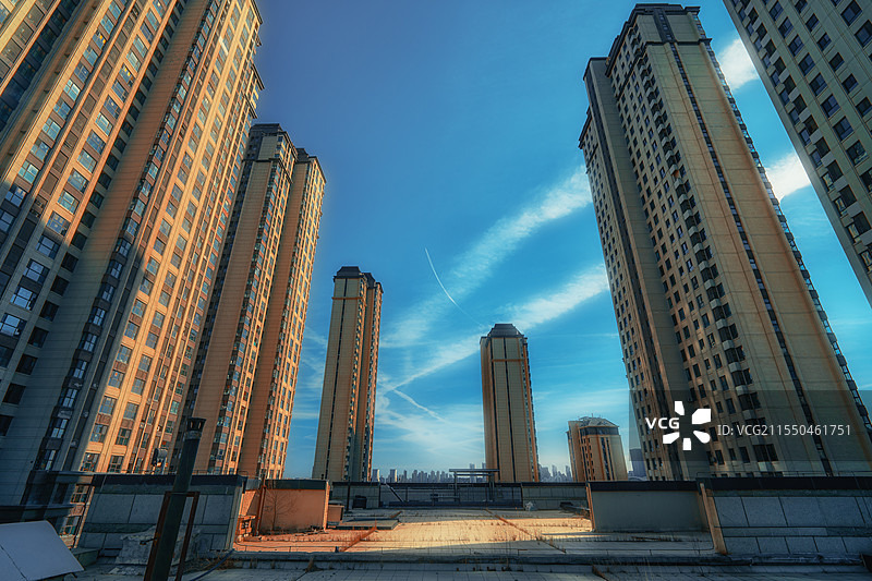 天津城市的一角有温暖的光图片素材