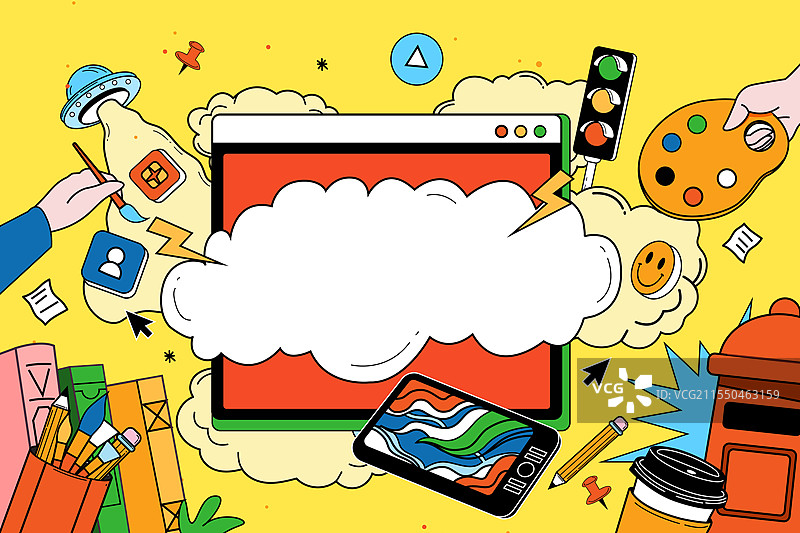 卡通学生青年教育知识网课补习培训辅导班教培新学期开学季课堂教程播放娱乐休闲电商老师教师节渐变矢量插画图片素材