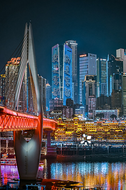 重庆洪崖洞夜景图片素材