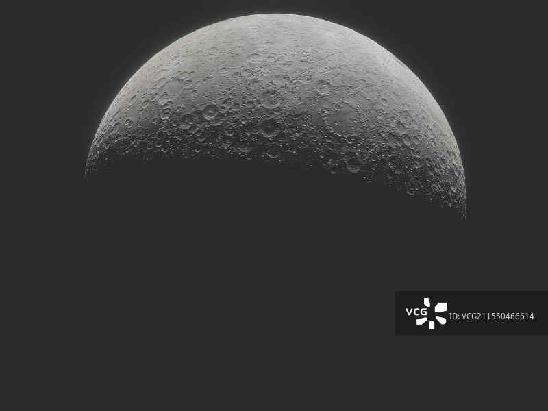 黑色背景半月图片素材