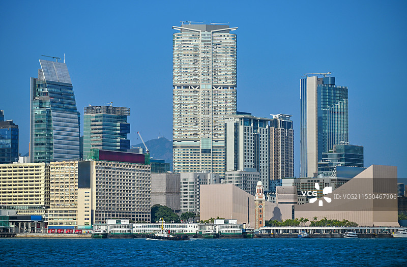 香港特别行政区维多利亚港中环九龙天星小轮图片素材